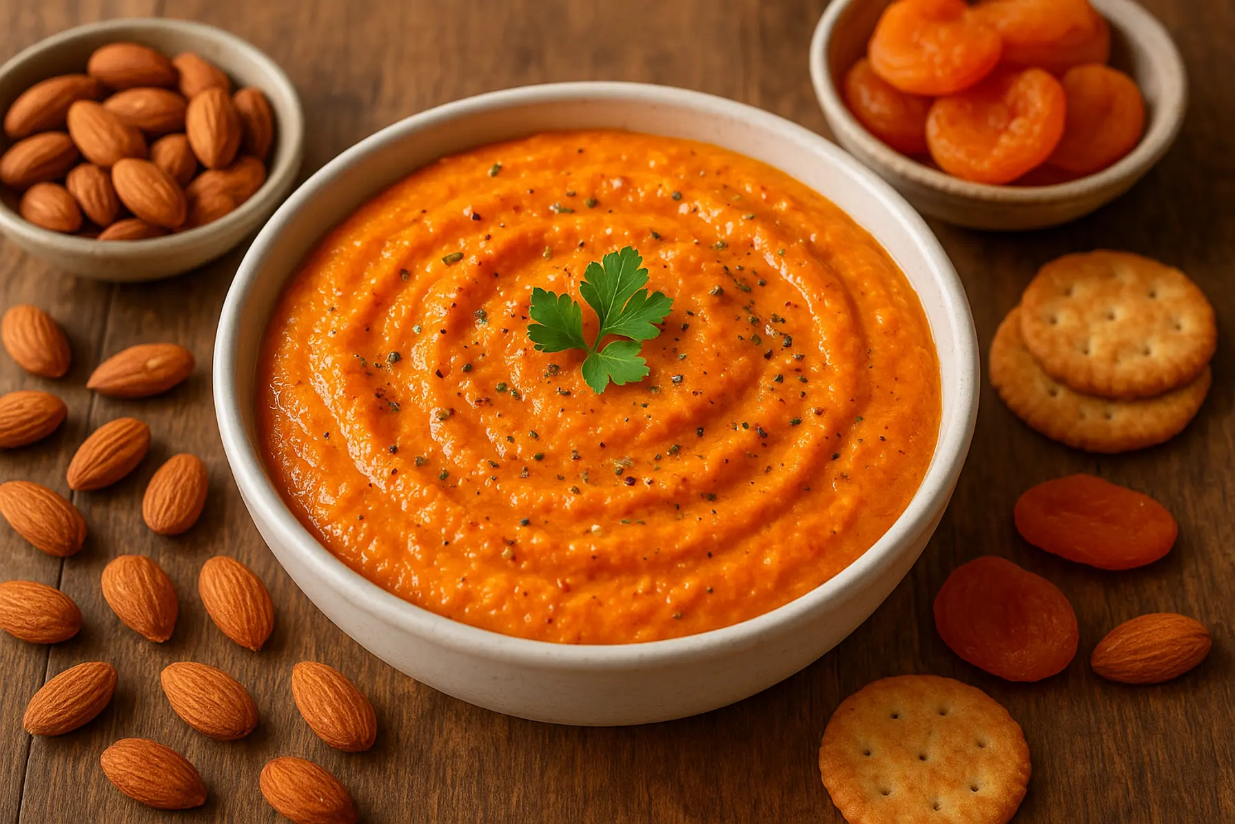 Abrikos- og mandeldip