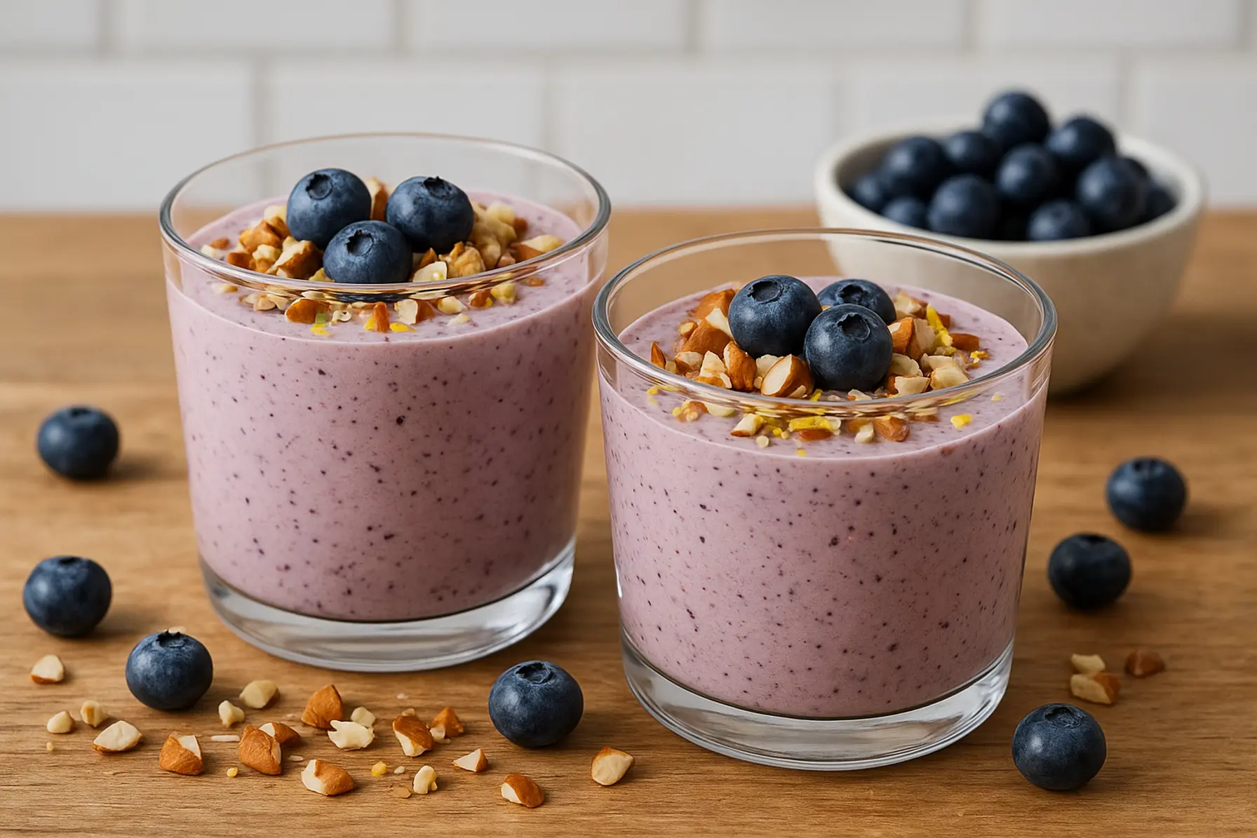 Blåbær- og mandelcreme