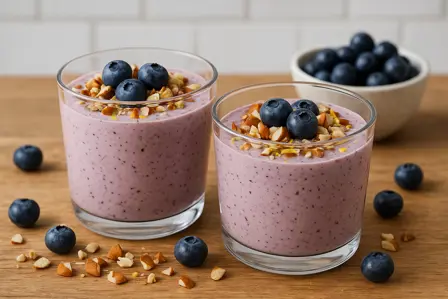 Blåbær- og mandelcreme