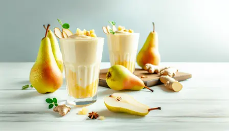Blød pære- og ingefærsmoothie
