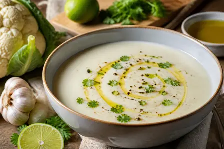 Blomkålssuppe med kokos og muskat