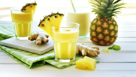 Frisk ananas- og ingefærblend til morgenbordet