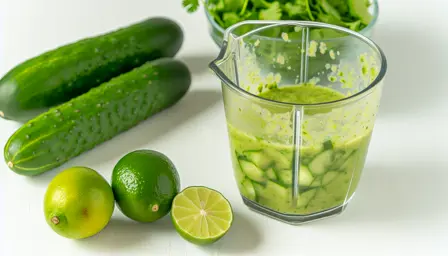 Frisk koriandervinaigrette med agurk og lime