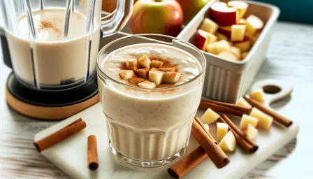 Fyldig havre- og æblesmoothie med kanel