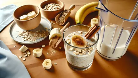 Hurtig havresmoothie med banan og kanel