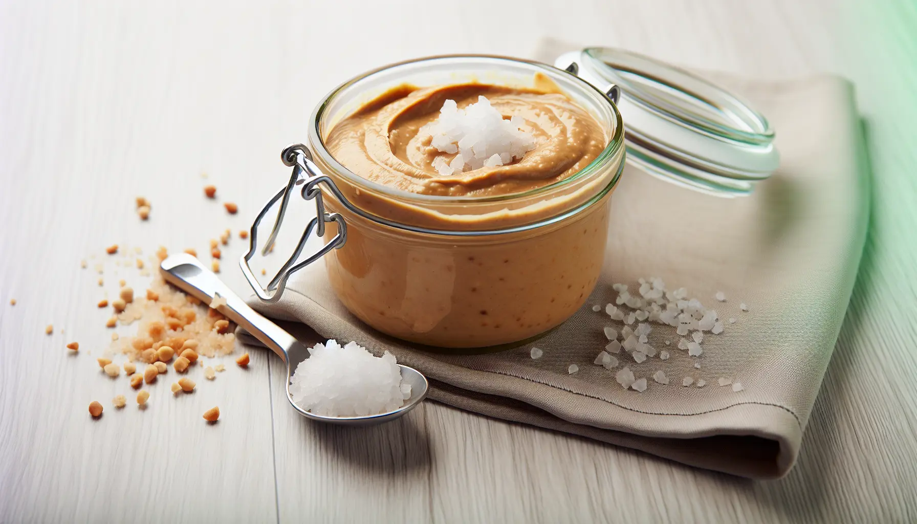 Karameliseret peanutbutterdip med havsalt