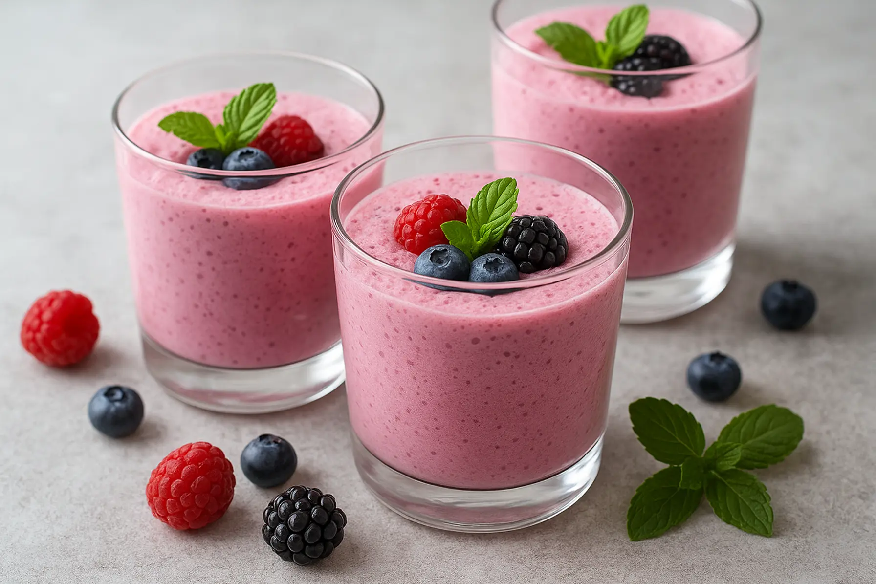 Kølende bærskum med yoghurt