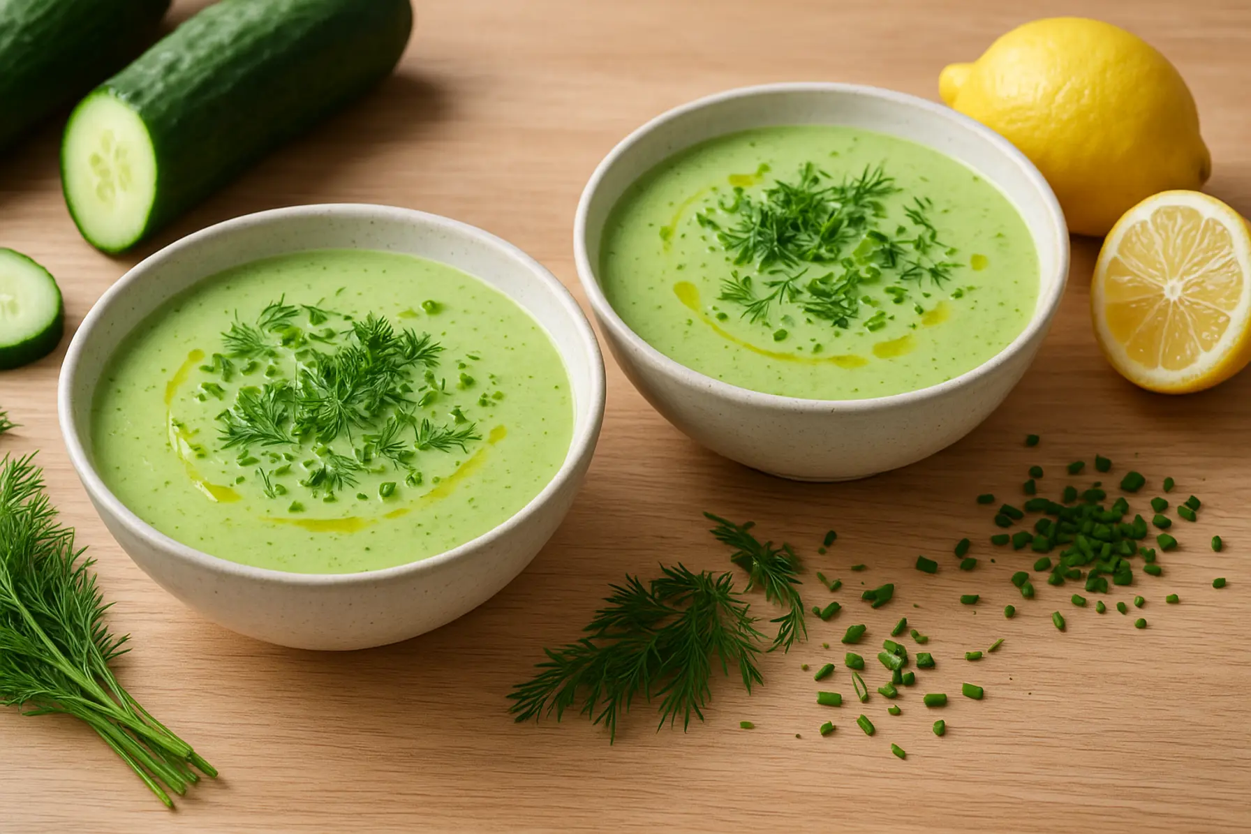 Kold agurkesuppe med dild