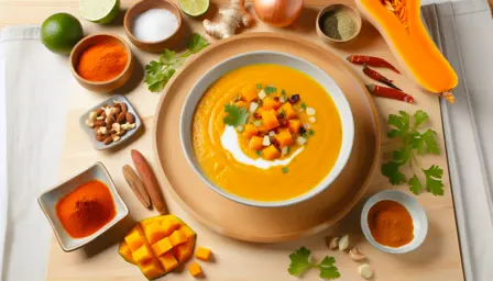 Krydret butternutsuppe med kokosmælk