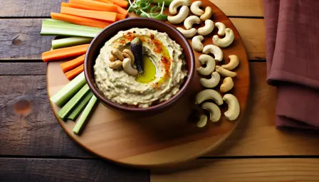 Krydret jordskokke- og cashewdip