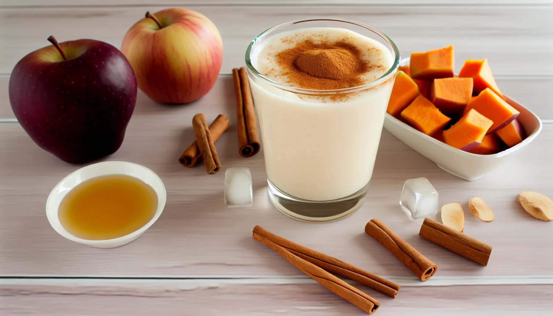 Krydret sød kartoffel- og æblesmoothie