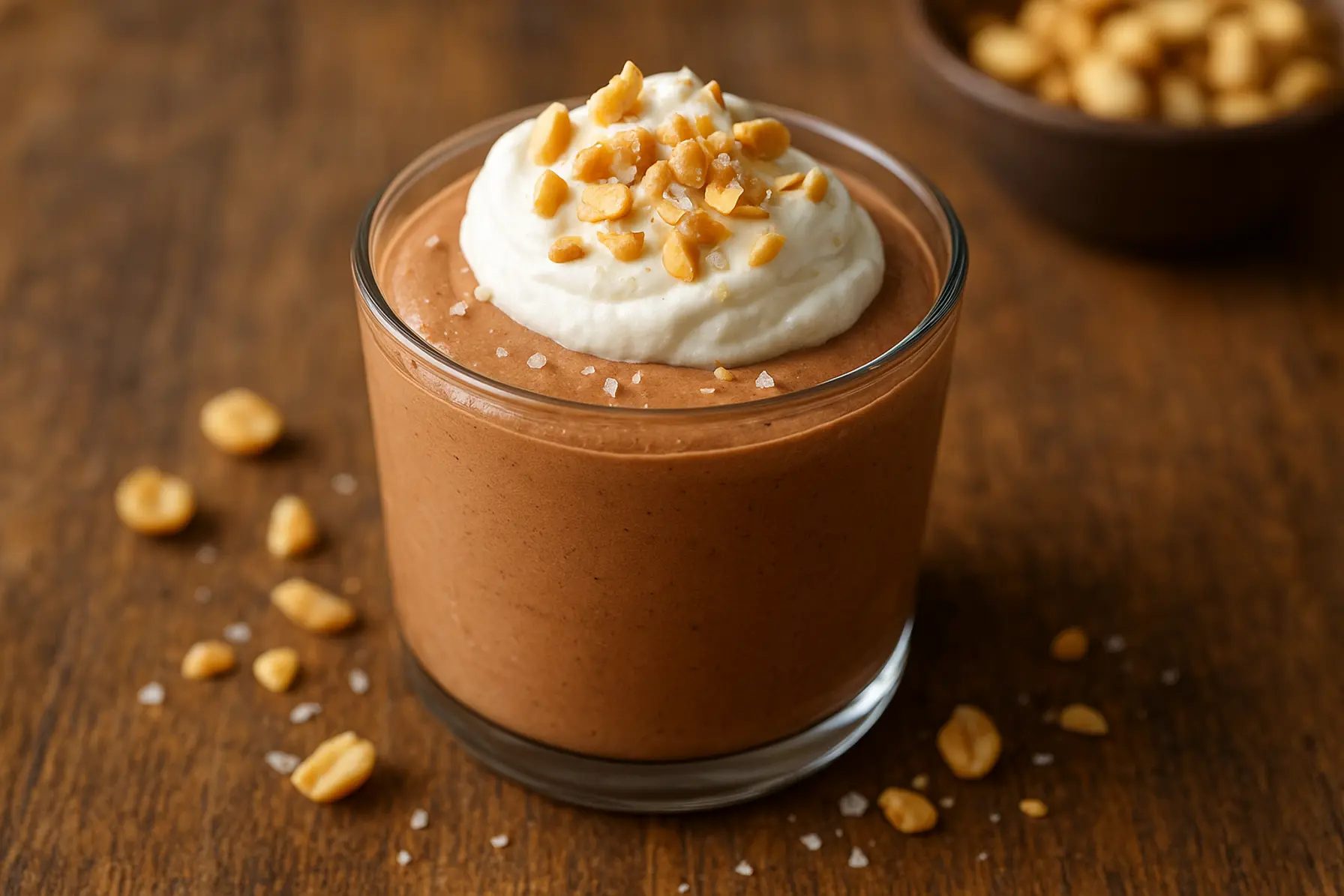 Luftig chokolade-peanutcreme