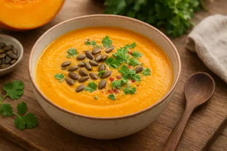 Lun hokkaidosuppe med ingefær og kokosmælk