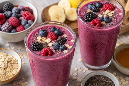 Mættende bærsmoothie med skyr