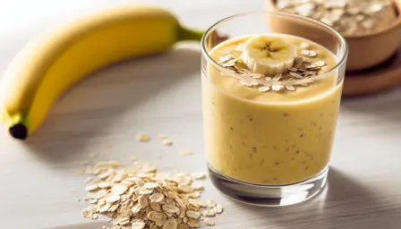 Mættende havre- og banansmoothie