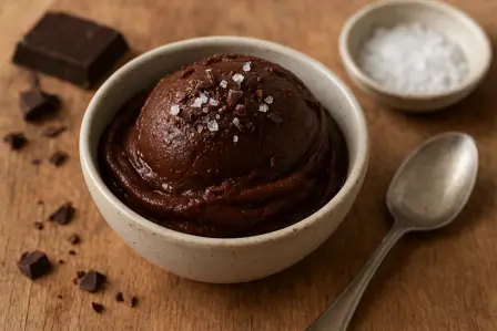 Mørk chokoladesorbet