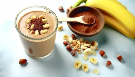 Nødde- og banansmoothie med kakao