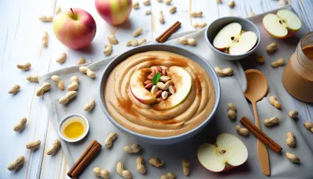 Peanøttecreme med æble og kanel