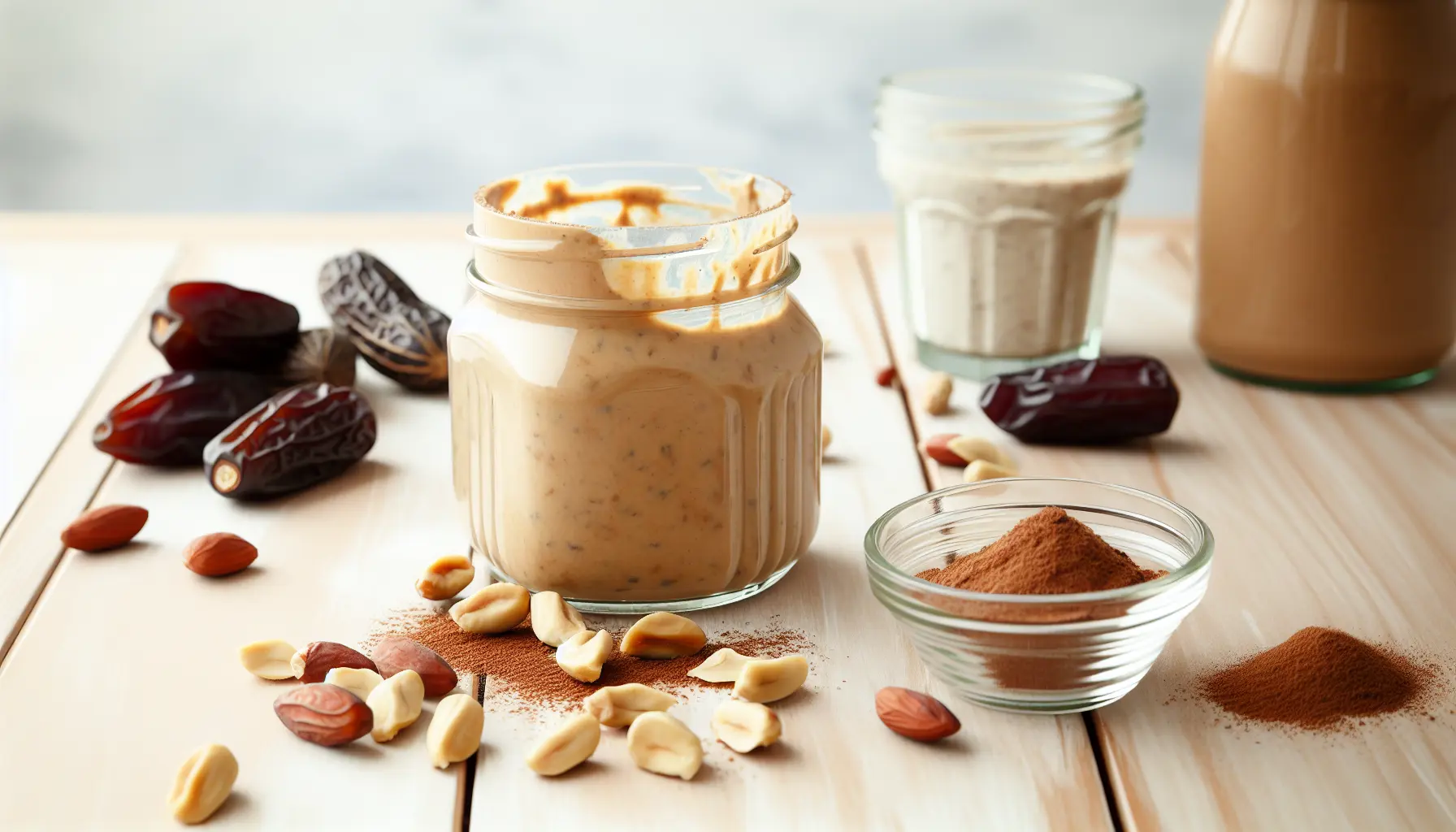 Peanutcreme med dadler og kakao