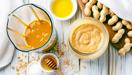 Ristet peanutbutter med honning og havsalt