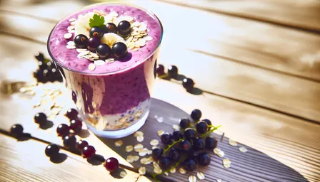 Solbær- og havresmoothie til mellemmåltid