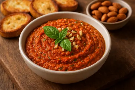 Soltørret tomatpesto med mandler