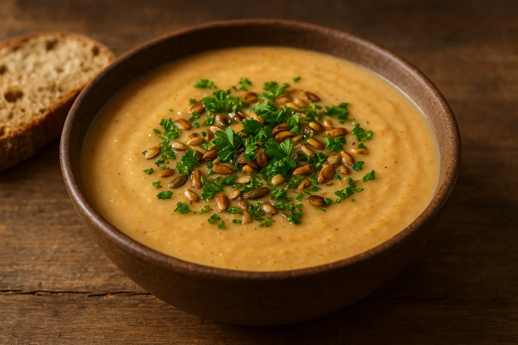 Vintervarm linse- og pastinaksuppe