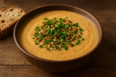 Vintervarm linse- og pastinaksuppe